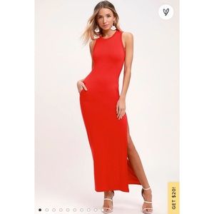 Lulus Red maxi dress